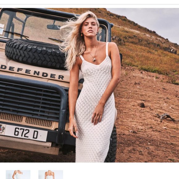 NWT Devon Windsor Atlas Dress in Off-White - Picture 2 of 15